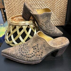 Old Gringo Pointed Toe Cowgirl Boot Clogs Cowboy Western Leather Mules Heeled